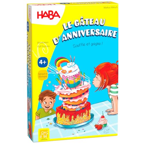 HABA Le Gâteau d'anniversaire – Jeu d'adresse et de Souffle dès 4 Ans – Favorise la...