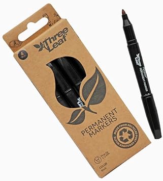 three leaf Permanent Marker, Fine Tip, Waterproof - Quick Drying, for office and home use, Office Supplies for School, Office, Home, Premium Smear Proof Markers Pack of 1