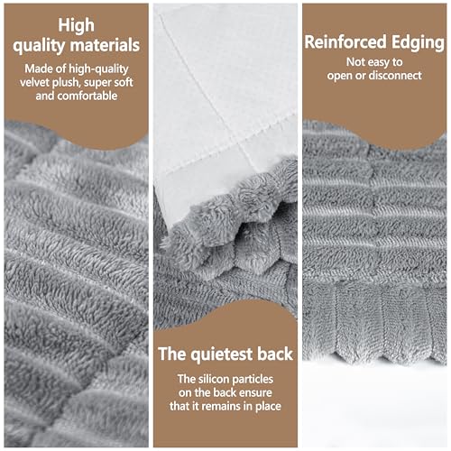 Capslpad Thick Sofa Covers, Non-Slip Universal Sofa Slipcovers 2 3 4 Seater, Soft Corduroy Couch Seat Cover Pet Bed Mat Chair Pads, Washable Cushion Furniture Protector for Living Room(Grey, 70x150cm) - Image 5