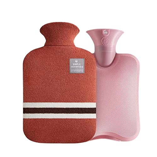 Bouillotte XXL König Design de 2L avec sa housse en peluche douce orange
