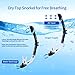 Supertrip Snorkel Set Adults-Anti-Fog Film Scuba Snorkeling Diving Mask with Impact Resistant Temperred Glass Dry Top Snorkel, Snorkeling Gear Black