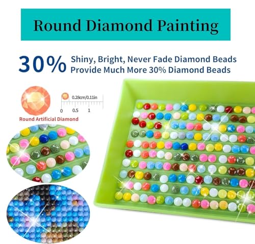 Broderie Diamant Éléphant 40x70 cm Grand Format avec Kit Complet et Strass 5D - 6