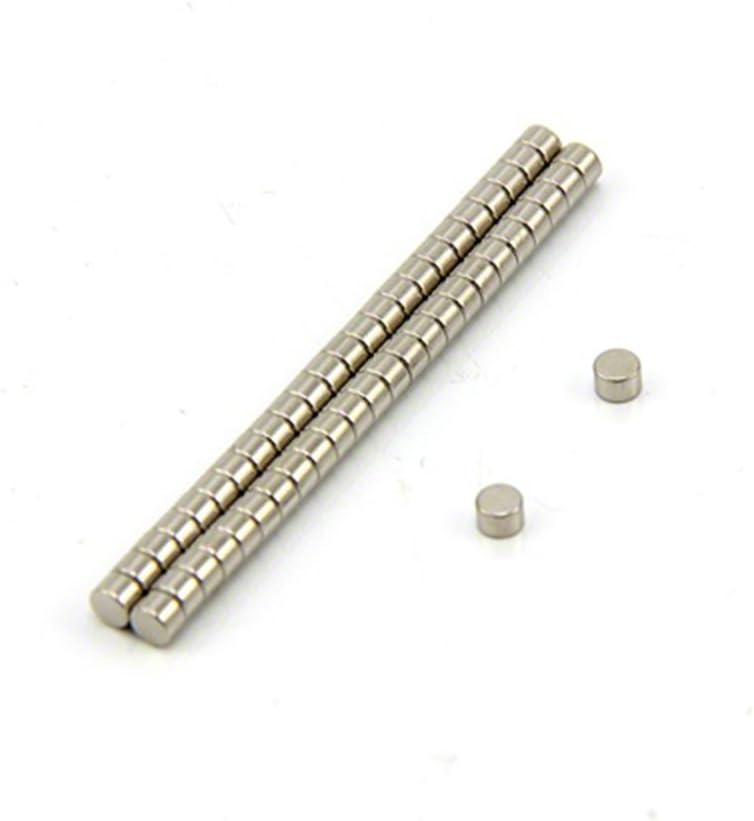N42 Neodymium Magnet for Arts, Crafts, Model Making, DIY, Hobbies, Office, and Home - 3mm dia x 2mm thick - 0.27kg Pull - Pack of 50