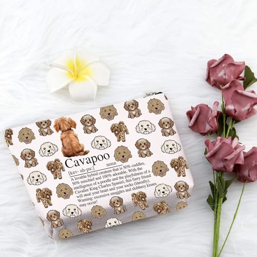 PXTIDY Cavapoo Gifts Cavapoo Dog Lovers Gift Cavapoo Definition Cosmetic Bag Animal Lover Gift Cavapoo Dog Mom Gift - Image 3