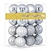 GameXcel Christmas Balls Ornaments for Xmas Tree - Shatterproof Christmas Tree Decorations Large Hanging Ball Silver 3.2" x 24 Pack