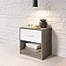 Stella Trading Pepe Mesilla de Noche, Madera, Color Trufa / Blanco, 28...
