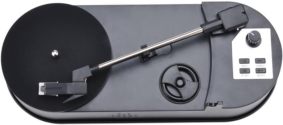 ポータブル蓄音機 33/45RPM ターンテーブル プレーヤー コンバーター ビニール音楽レコードを MP3 に保存 TF カード/