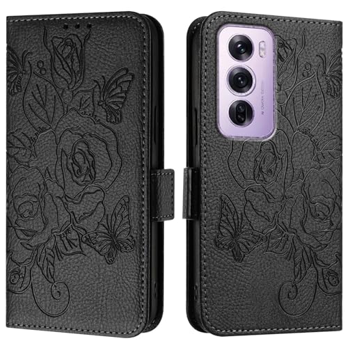 Étui Oppo Reno 12 Pro à rabat avec fonction support et porte-cartes