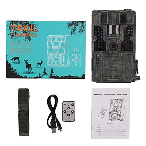AG Cámara de Caza portátil-16Mp 1080P HD Wildlife Camera - 120 & Deg; Gran Angular 65 Ft Detección Rango 48 Micro 940Nm Actualización Infrarrojo Edición Nocturna Edición de Vida Silvestre Monitoreo y
