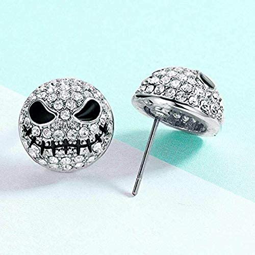 Blingsoul Mare Night Horror Skull Earrings - Before Christmas Skellington Crystal Pave Jewelry4