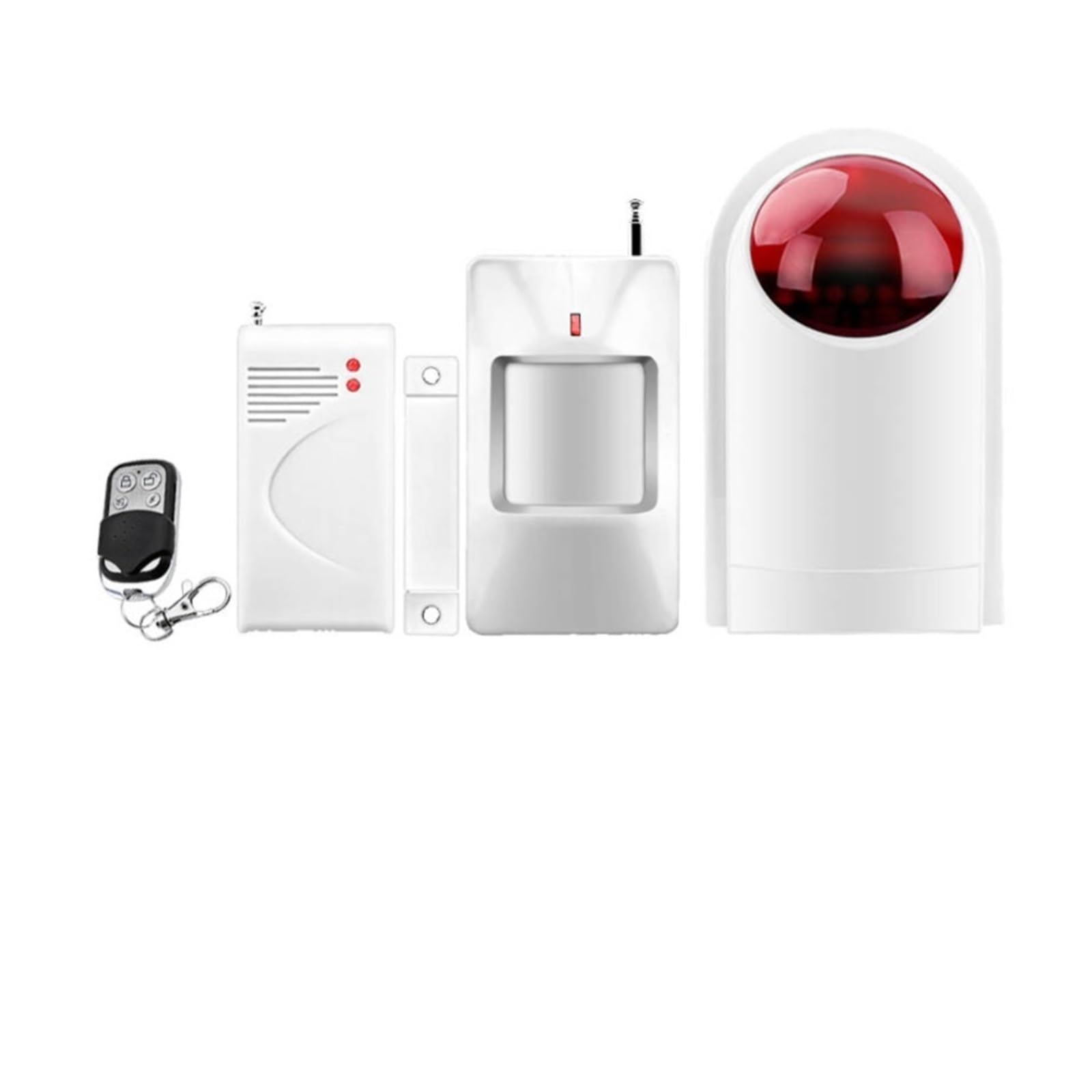 Sistemi Allarme Casa Sensore IR a fascio Kit di allarme sicurezza domestica wireless autonomo Flash Sirena Corno con rilevatore movimento Allarme antifurto fai-da-te(Sensor KIT A)