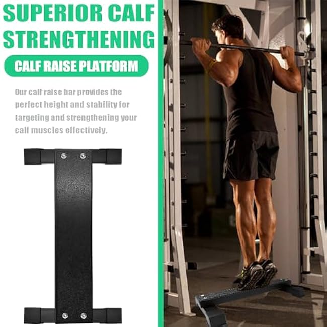 Steel Calf Raise Bar, Standing Calf Raise Platform Machine, Calf Raise Block Rack for Calf Stretching, Squat, Foot Stretch