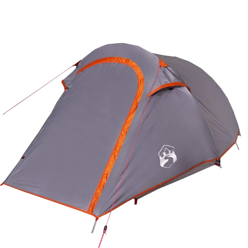 LAPOOH Tenda da Campeggio a Tunnel per 3 Persone Grigio e Arancione,Tende da Campeggio,Impermeabile & Antivento,Ideale per Campeggio e attività All'aperto-94602