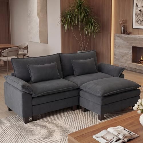 Image of URRED Oversized Modular Sectional Sofa,Dark Gray:87 inch L Shaped