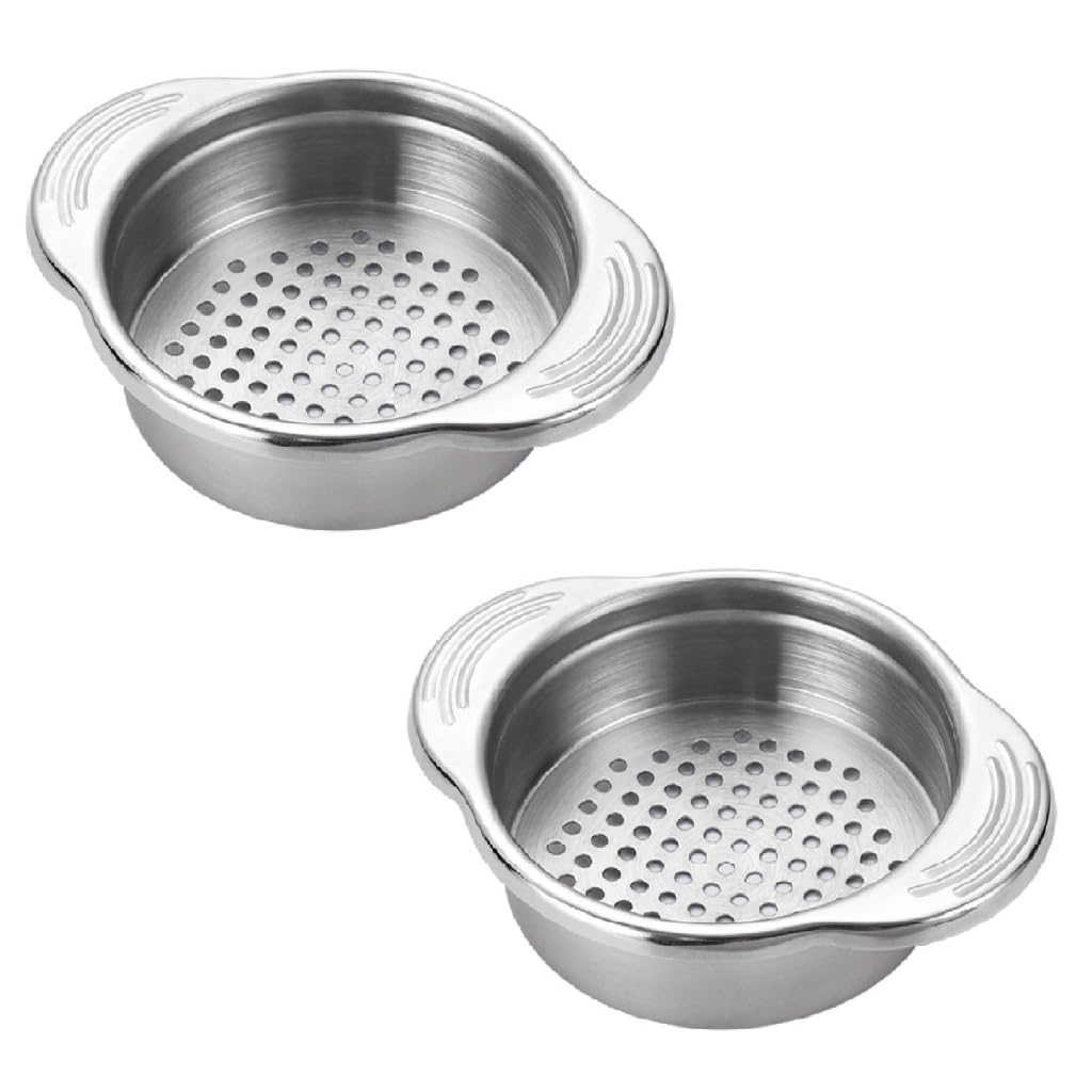 Qxiao Salmon Can Strainer Stainless Steel Tuna Strainer Press Food-Grade Stainless Steel Canning Colander Tuna Press Oil Drainer Filter Can Colander Mess Free Kitchen Tool Pasta Strainers For Canned Bean Vegetable