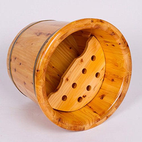 Baño de pies en madera de cedro para masaje y spa miniatura 3