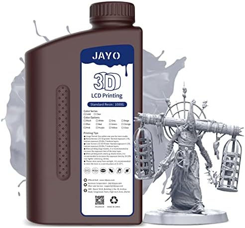 JAYO 3D Printer Resin 1000g Clear Red Standard 405nm Rapid UV Resin Fast-Curing Photopolymer Resin for 2K 4K 6K 8K LCD/DLP/SLA 3D Printer, Liquid 3D Printing Materials