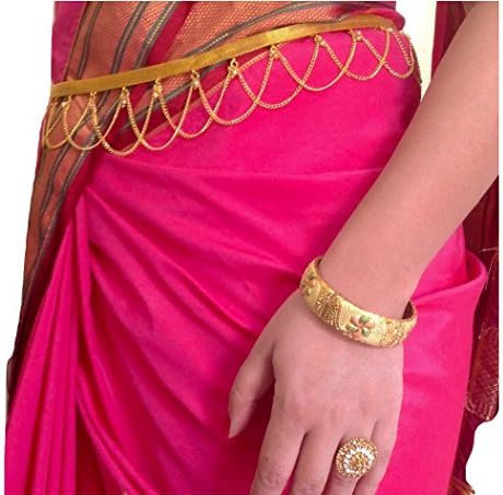 WomenSky Gold Polished Kamarbandh for Women