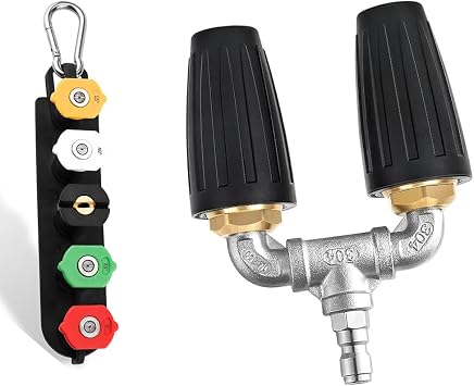 Dual Turbo Nozzle Pressure Washer, 360  Rotating Twin Turbo, 4000 PSI, 4-6 GPM with Quick Connector