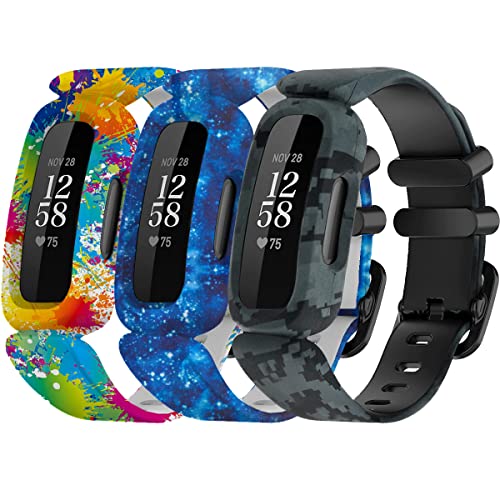 ECSEM Watch Wristbands Compatible with Fitbit Ace 3 Band for Kids Replacement Adjustable Sport Strap...