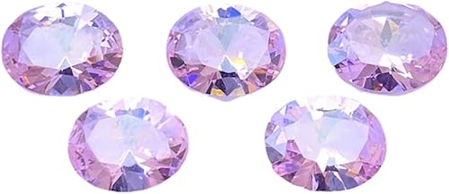 5 piezas de piedras preciosas sueltas facetadas de circón de Reino Unido para hacer joyas, forma ovalada, 0.315 x 0.394 in, Gema, Circonita.