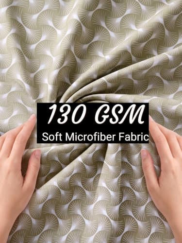 Image of Mafatlal 130 GSM Pearl Printed Single Bedsheet with 1 Pillow Cover | 60 x 90 Inches | Cozy Microfiber Bedding | Smooth Texture, Shrink Resistant, Vibrant Colors, Long-Lasting Quality | Khaki Green