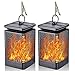 Produktbild 2 Pack LED Solar Laterne Tanzende Flamme Wasserdichte Außen,IP65 Wasserdicht Nacht Lichter Abenddämmerung bis zum Morgengrauen Automatisch Auf/Aus, für Bäume, Hof, Rasen, Party Dekoration