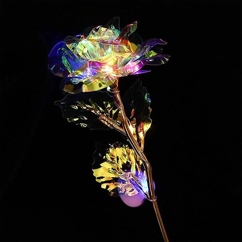 Miniatura 3 de 3 piezas de rosas artificiales chapadas en papel de aluminio de imitación para el día de San Valentín, Día de la Madre, cumpleaños, regalos de amor