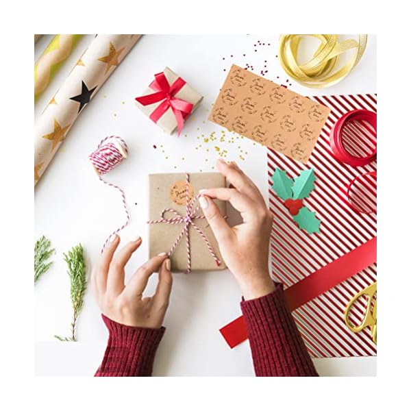 Dankeschön Aufkleber Weihnachten, 4 cm Weihnachtsaufkleber Dankeschön Vielen Danke Etiketten Weihnachten Selbstklebend – Bild 5