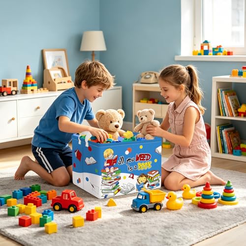 Image of Clastyle Large Reading Corner School Classroom Book Basket Toy Nursery Bin