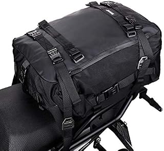 Rhinowalk Motor Pannier Bag 10/20/30L Multifunctional Waterproof Rear Rack Trunk Motorcycle Seat Bag, Black 30L