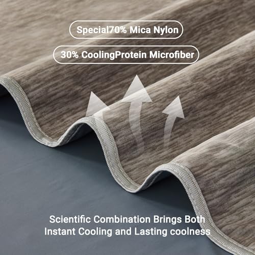 Image of Cooling Blanket Throw Size 50 inchx70 inch, Summer Lightweight Breathable Ice Blanket, Cooling Blankets for Hot Sleepers Night Sweats Adults Absorb Heat Keep Cool