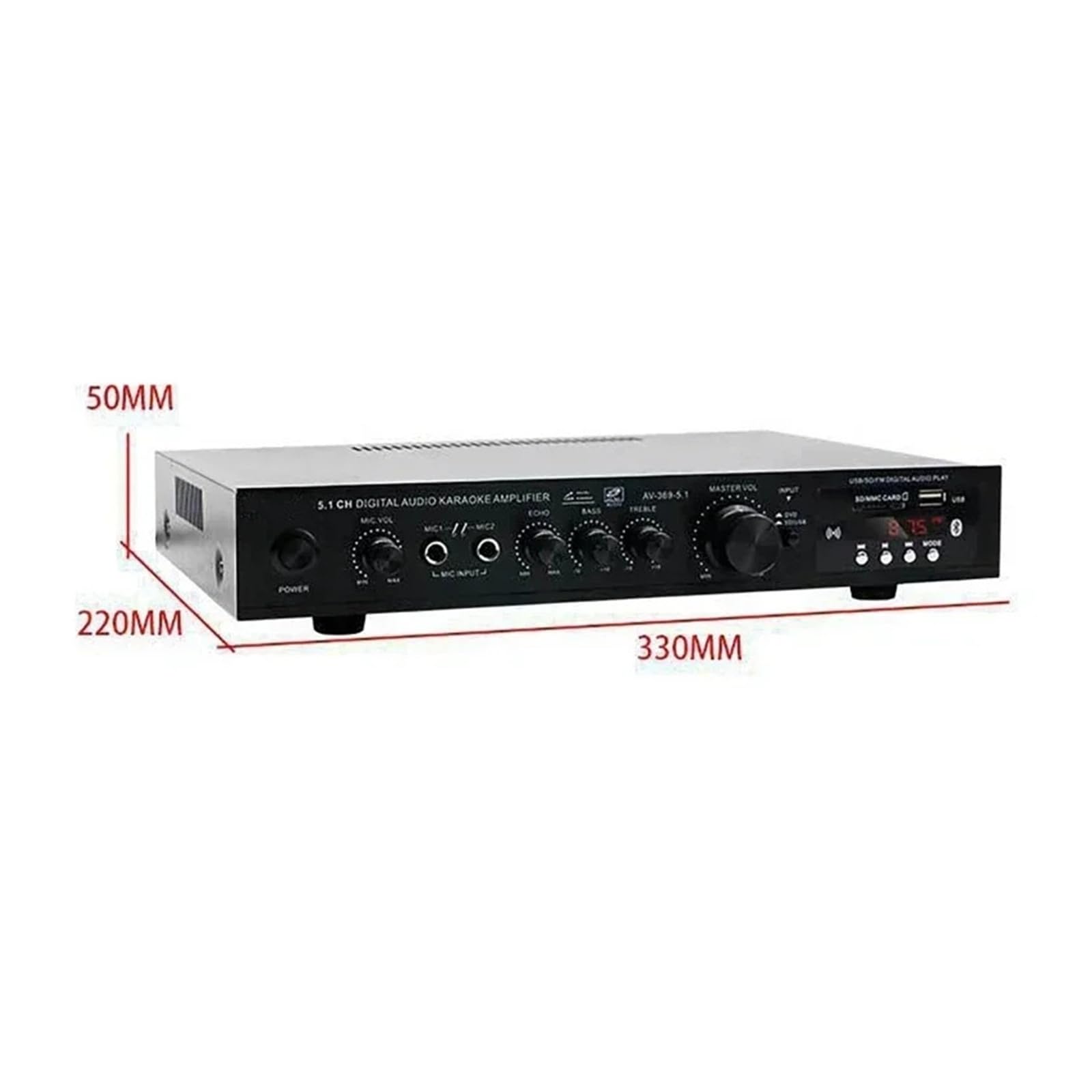 AV-369BT Amplificatore stereo HiFi a 6 canali con amplificatore audio Bluetooth 5.1
