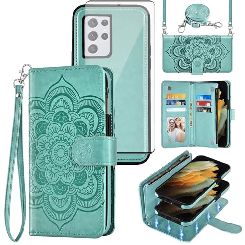 Étui Samsung S21 Ultra 5G avec fermeture éclair et protection écran