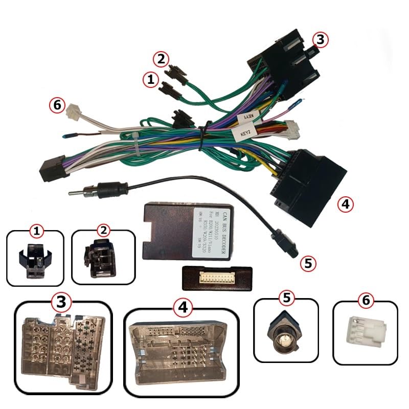 Android Car Radio Canbus Box for Mercedes-Benz B200 W211 Viano Vito W209 S32016 Pin Wiring Harness Plug Power Cable