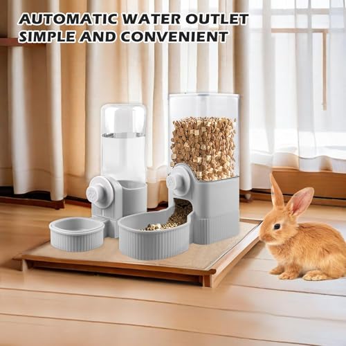 Trinkflasche Kaninchen, 2 Pcs Wasserspender Kaninchen 520ml, Hasen Trinkflasche, Kaninchen Automatischer Wasserspender,Hamster Trinkflasche,1200ml Futterspender Kaninchen Wasserspender Kleintiere