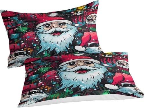 Housse de couette 200x200 Noël imprimé 3D avec fermeture éclair ado - 3