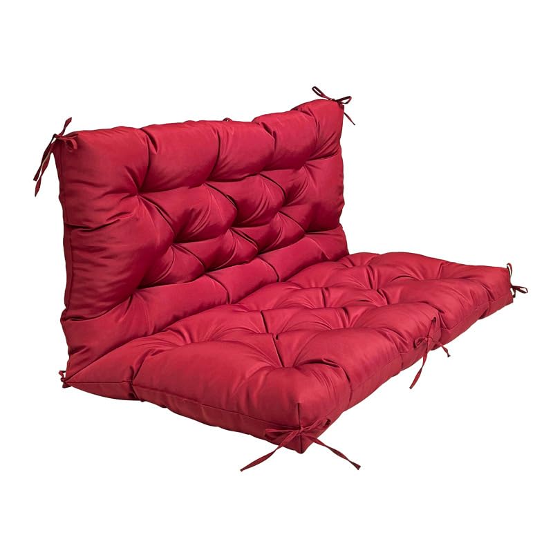 Coussin balancelle imperméable anti-glisse 3 places 150x100 rouge