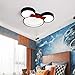 Produktbild Modern Cartoon Deckenleuchte Kreative Kinderzimmerlampe LED Baby Lampe 24W Mickey Mouse Design Aluminium Lampeschirm Deckenlampe für Kinder Zimmer Schlafzimmer 50 * 6cm Schwarz,Minnie