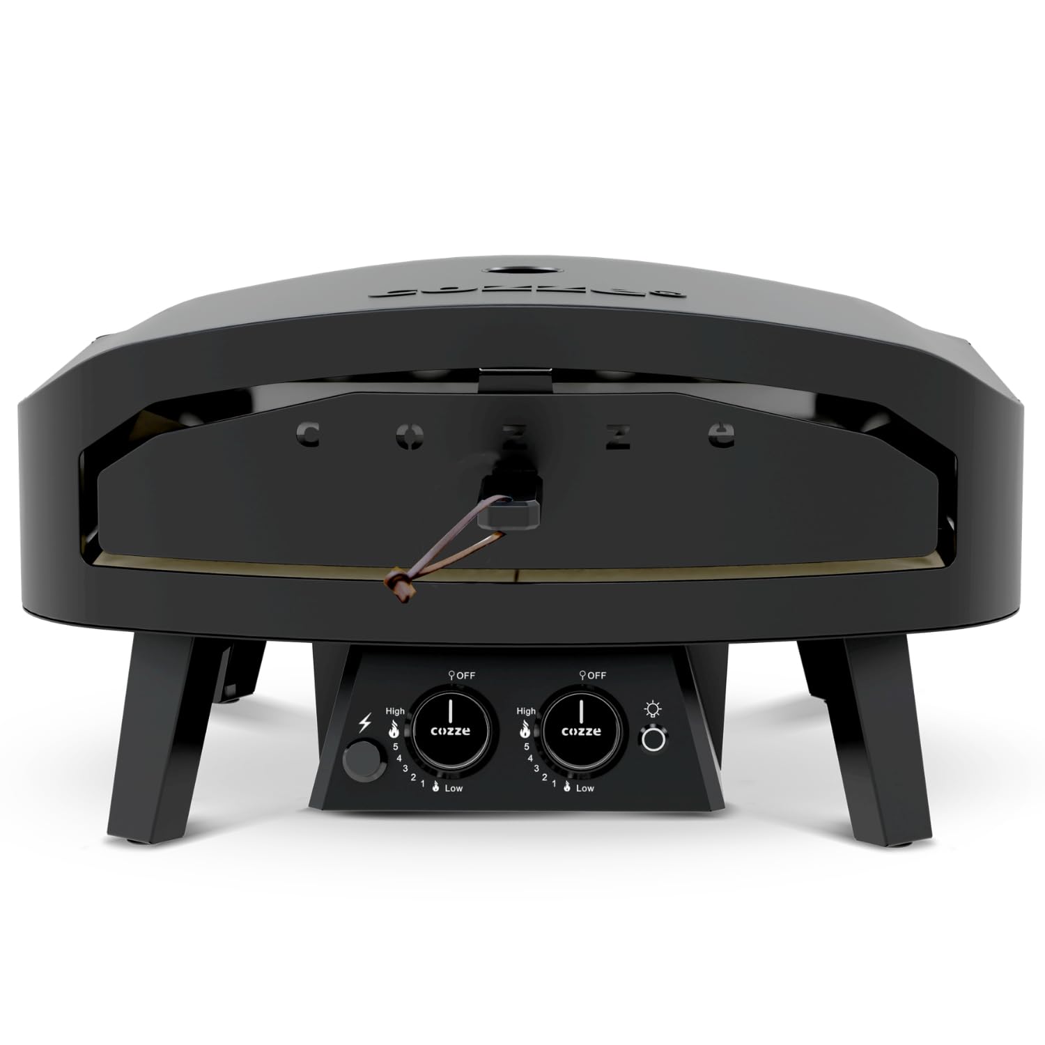 cozze® 24" Four a Pizza Gaz Édition Noire Ø60 cm │ Four à Pizza Extérieur 600°C – Cuisson en 2 minutes