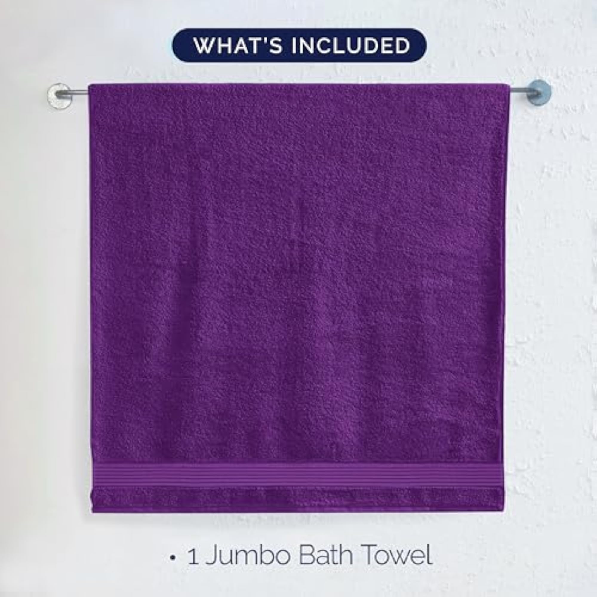 Premium Turkish Cotton Jumbo Bath Towel, 35 x 70 inch