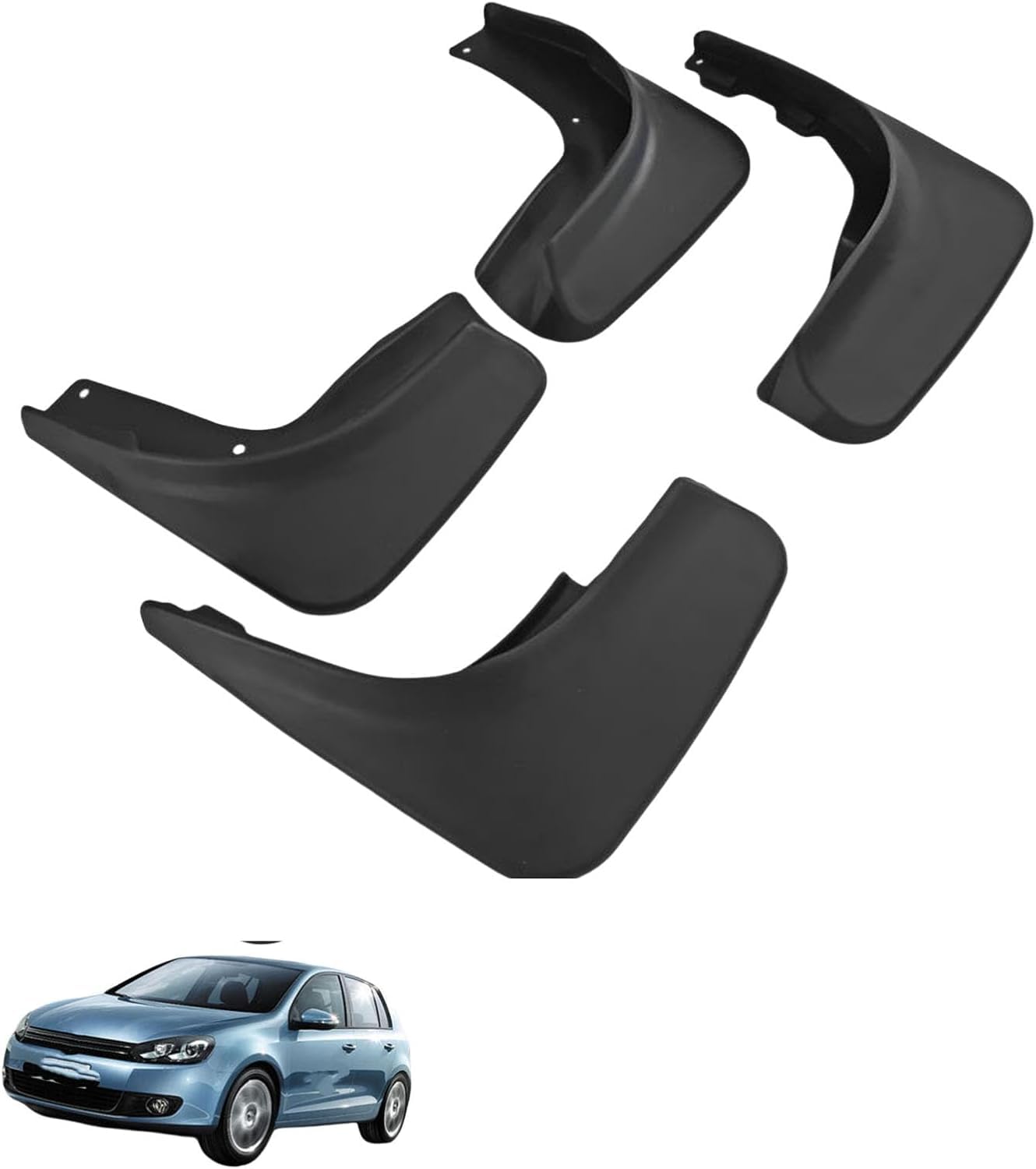 liufangfc 4PCS Heavy Duty Rubber Mud Flaps for VW Golf 6 2009-2013