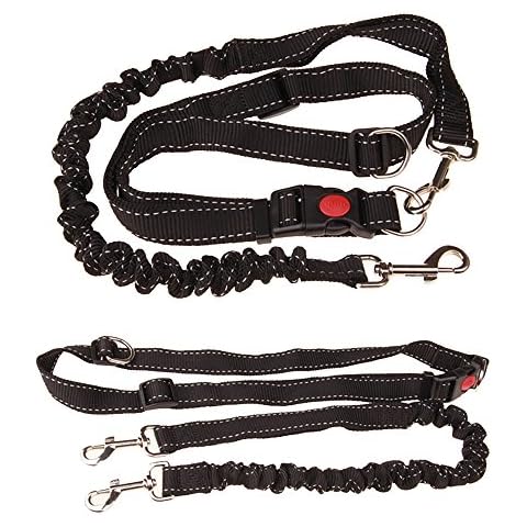Hamhsin Hands Free Running Dog Lead / Dog Walking Belt with Shock Absorbing Lead and Adjustable Waist Belt,with high Reflective Stitching - Perfect for Running, Jogging, Hiking and Walking Cover