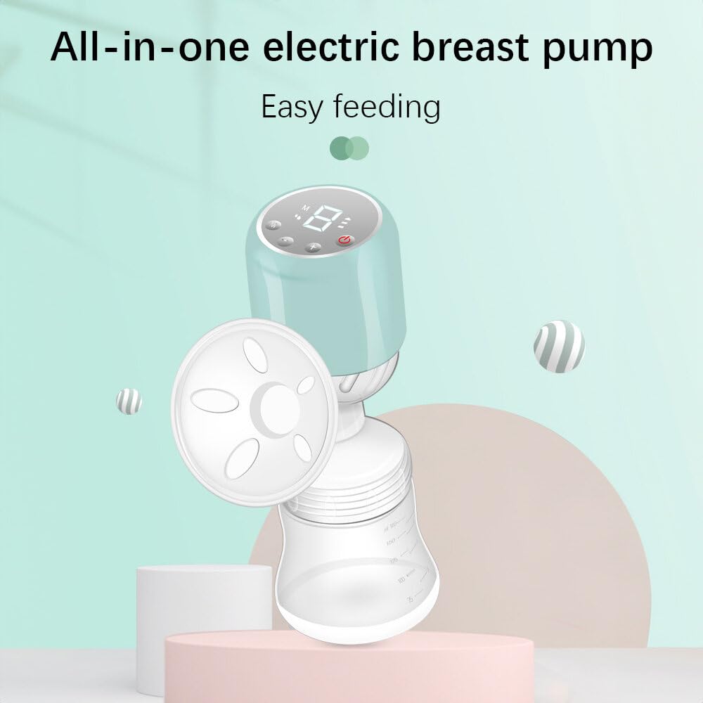Tiralatte elettrico manuale, leggero, design ergonomico, materiale per uso alimentare, con display a LED, 9 livelli di aspirazione regolabili