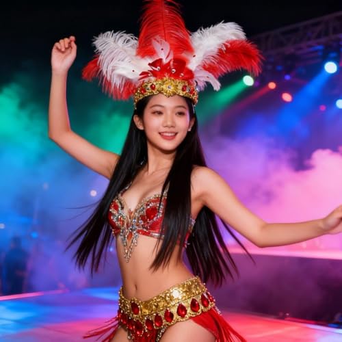 Coiffe de carnaval brésilienne et bandeau pour Halloween festif - 4