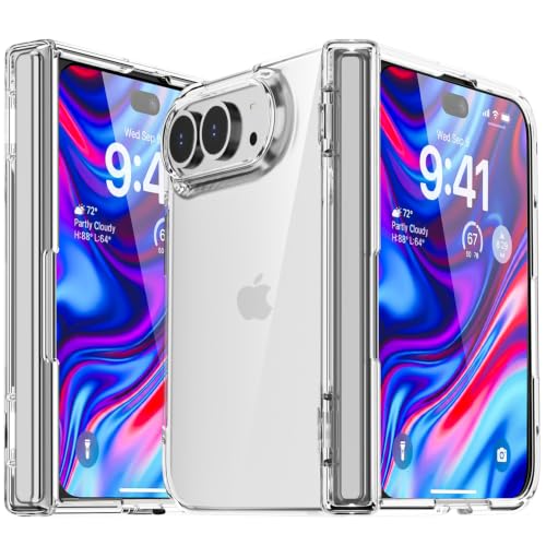 AICase Klare schlanke Schutzhülle für iPhone Duo mit Scharnier-Schutz