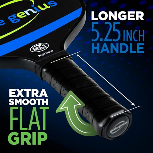 Image of Pickle Genius 13mm Pickleball Paddle - 8oz USAPA Approved Carbon Fiber with Grit - Pickleball Racket for Adults - Honeycomb Core Vibration Dampening for Spin, Control & Tennis Elbow Relief