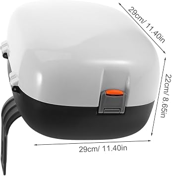 Universal Waterproof Electric Bike Tail Box Rear Storage Trunk for Motorcycles Scooters 20L Capacity Reflective Strips Easy Installation for Commuting and Travel