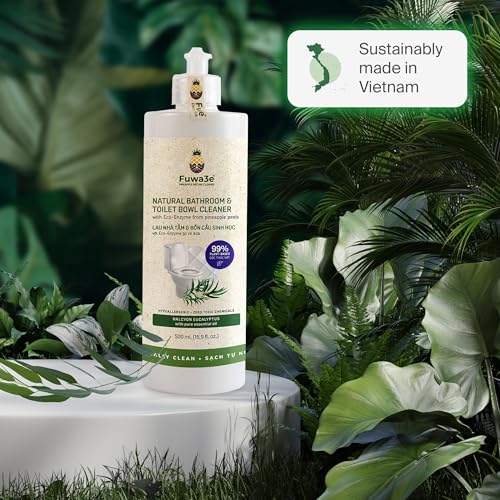 Fuwa3E Pineapple Enzyme Cleaner Fuwa3E Pineapple Enzyme Natural Toilet Bowl Cleaner Halcyon Eucalyptus - 16.9Oz 1 Pack - 99% Plant Based Non Bleach Bathroom Cleaner thumb #6