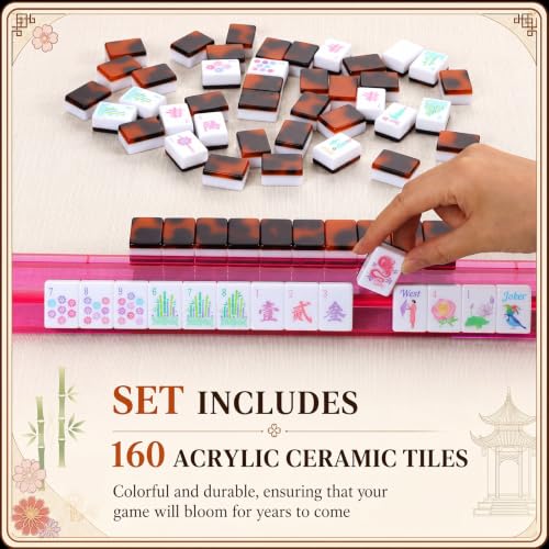 Juego de fichas Mahjong Americano 160 piezas miniatura 5